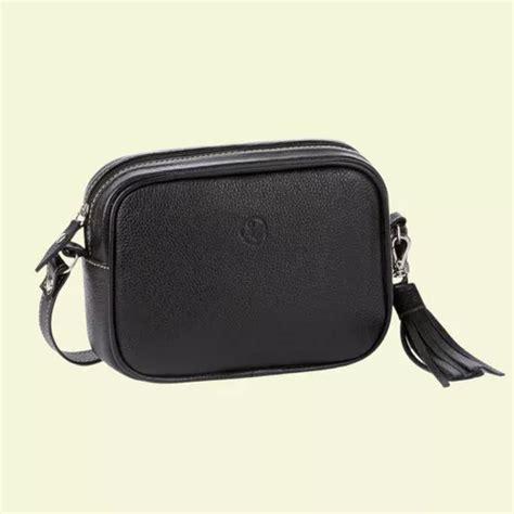 Bolso De Hombro Ella De Cuero Genuino Para Mujer Color Negro