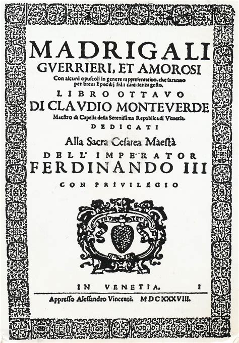 AETERNA MUSICA Monteverdi Madrigali Guerrieri Et Amorosi