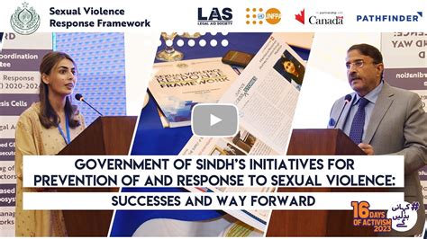 Govt Of Sindhs Initiatives For Prevention Of And Response To Sexual