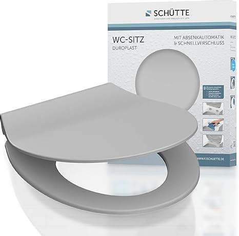 Sch Tte Wc Sitz Duroplast Slim Grey Toilettensitz Mit