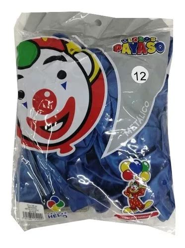 Globo Payaso Met Lico C Piezas Color Azul Rey Mercadolibre