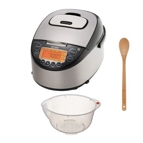 Tiger Jkt D18u 10 Cup Induction Heating Rice Cooker Black And Stainless Steel With Bowl And