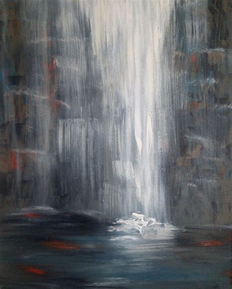 Acrylic Painting Of Ice Waterfalls Waterfall State Park X