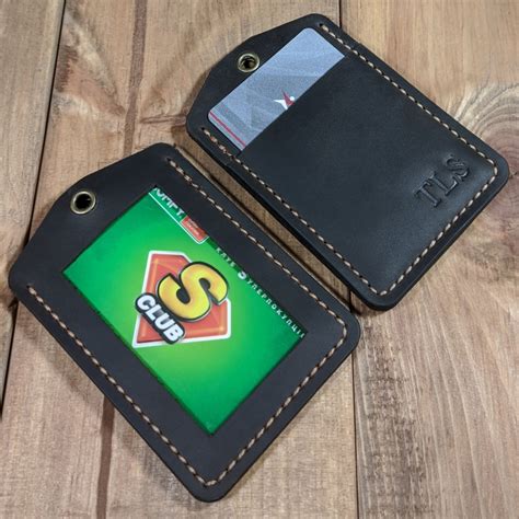 Leather Id Card Holder Wallet Leather Id Card Case Leather Cardholder With Id Card Window Ch021