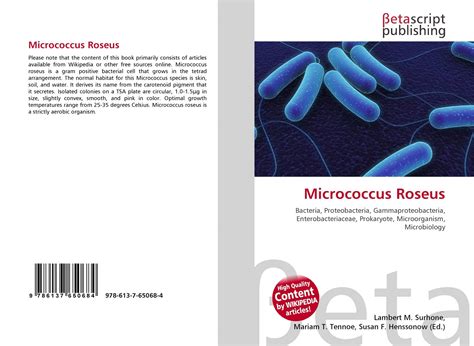 Micrococcus Roseus, 978-613-7-65068-4, 6137650685 ,9786137650684