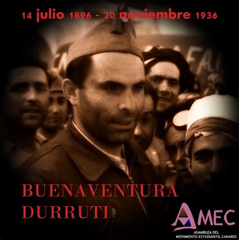 20 N Buenaventura Durruti Asamblea Del Movimiento Estudiantil Canario