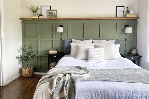 Reader Reno A Beautiful Bedroom Makeover With A Board And Batten Feature Wall Artofit