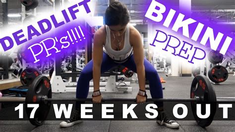 Bikini Prep 17 Weeks Out Cutting Heavy Deadlifts YouTube