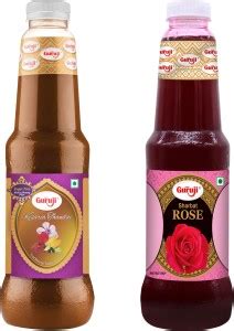 Shree Guruji Sugar Free Kesaria Thandai Rose Sharbat Combo Pack Of