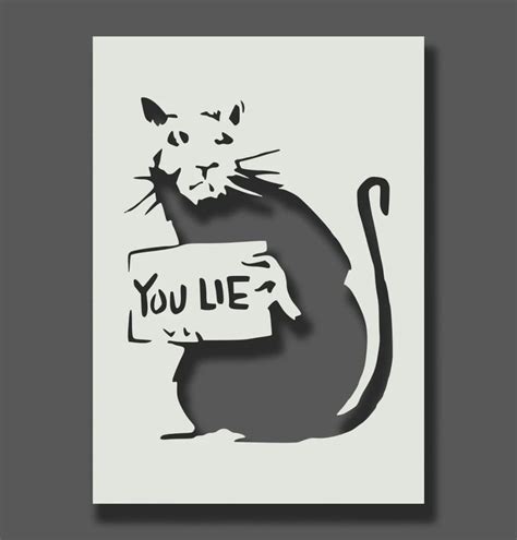 Banksy Rat Stencils Part 1 Reusable Stencils for Wall Art, Home Décor ...