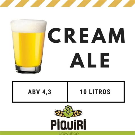 Kit Receitas Cerveja Artesanal L Cream Ale Piquiri Brewshop