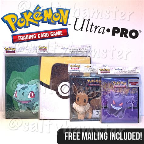 Ultra Pro Pokemon Tcg Album Binder Portfolio 4 9 Pocket Ultrapro Gengar Eevee Bulbasaur Ball