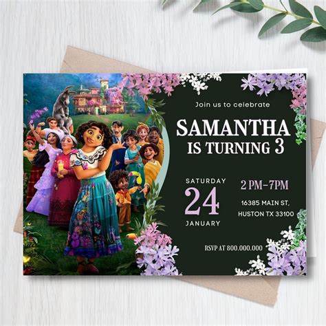 Printable Encanto Birthday Party Invitation Editable Encanto Etsy India