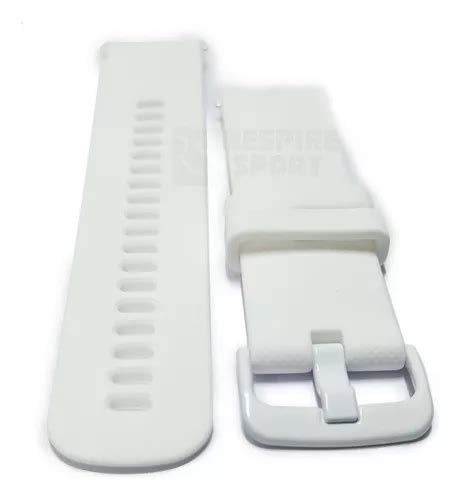 Pulseira Silicone Compat Vel Garmln Foreruner Cor Branco