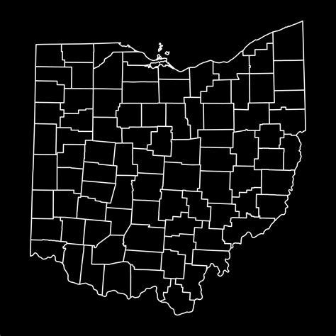 Ohio State Map With Counties Vector Illustration 25452501 Vector Art