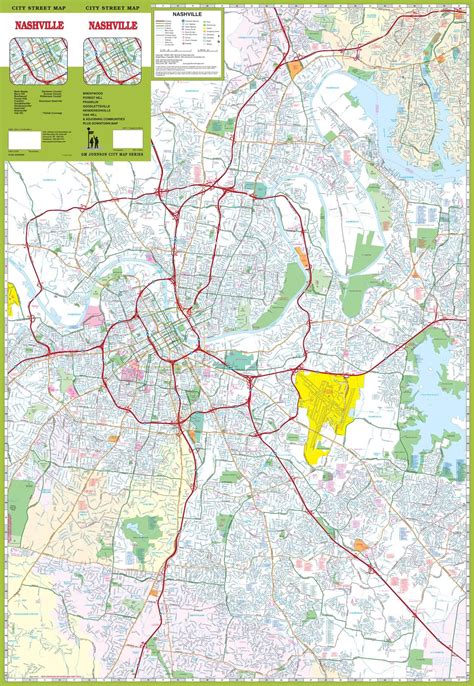 Nashville Davidson County Map Nashville, Tennessee In 1952 [OC]