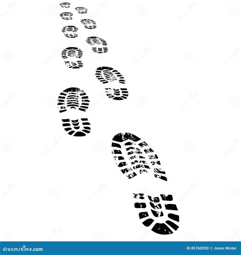 Walking Away Footsteps Outgoing Footprint Silhouette Footstep Prints