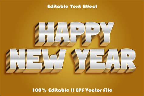 Premium Vector Happy New Year Editable Text Effect