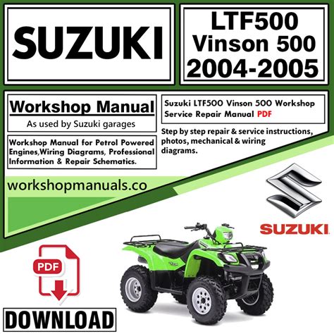 Suzuki LTF500 Vinson 500 Service Repair Shop Manual Download 2003 ...