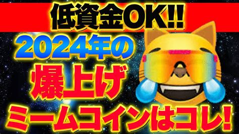 【仮想通貨】低資金ok！2024年の爆上げミームコインはコレ！モグコインを仕込め！！【シバコイン】 Youtube