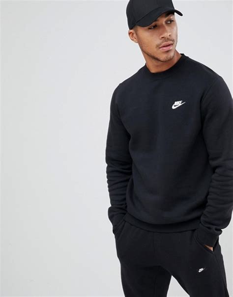 Nike Club Crew Sweat in black | ASOS | Nike crewneck sweatshirt, Nike ...