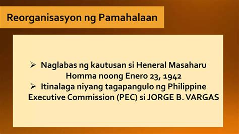 Pamamahala ng hapones sa pilipinas | PPT