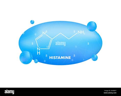 Histamine Concept Chemical Formula Icon Label Text Font Vector