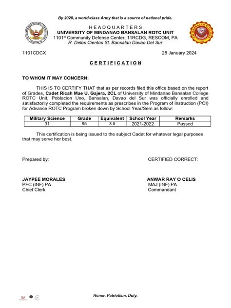 C Latest Military Science Grade Pdf