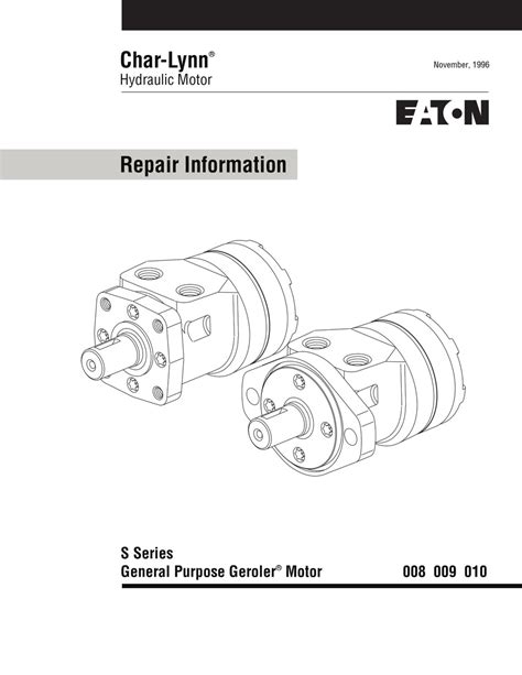 EATON CHAR-LYNN S SERIES REPAIR INFORMATION Pdf Download | ManualsLib