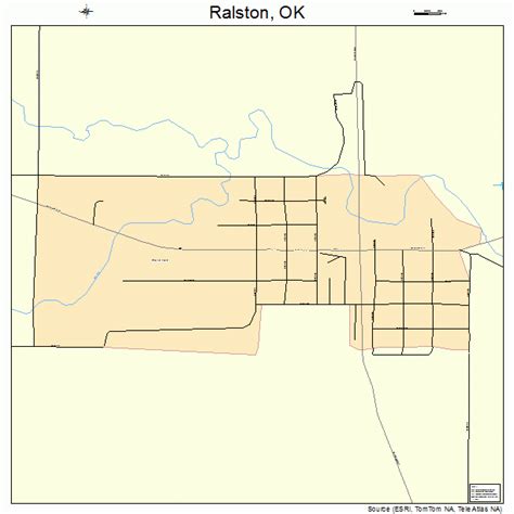 Ralston Oklahoma Street Map 4061650