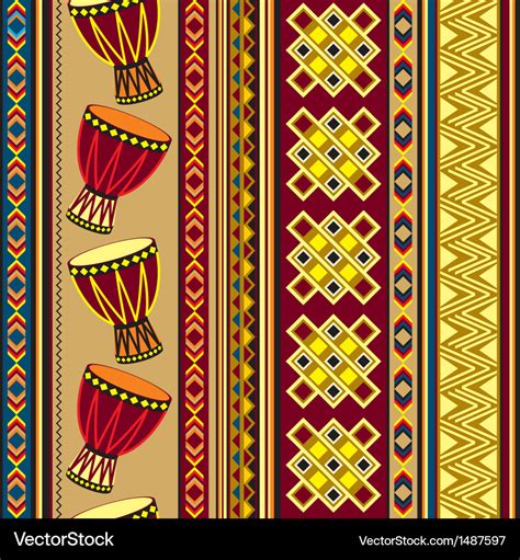 African Drum Background Royalty Free Vector Image