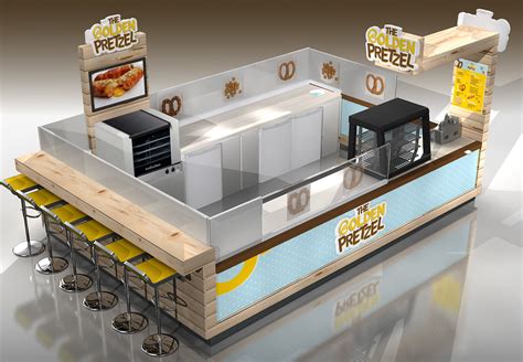 Golden Pretzel Kiosk Mall Kiosks Food Kiosks Custom Retail Kiosks