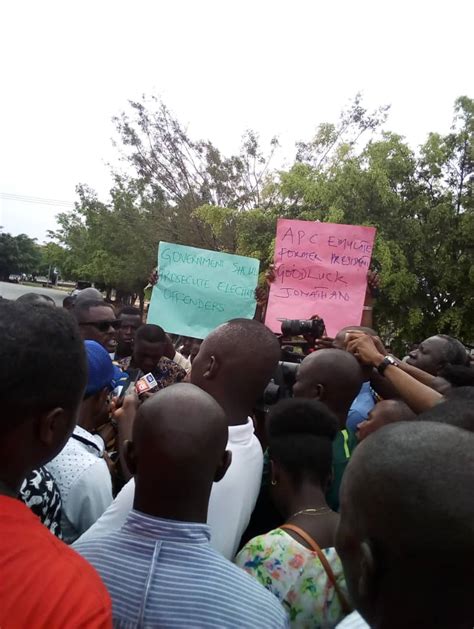 Breaking Protest Rocks Bayelsa Over 2019 Presidential Election Photos