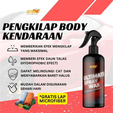 Jual Pengkilap Cat Body Kendaraan Motor Dan Mobil Spray Wax Dengan Efek