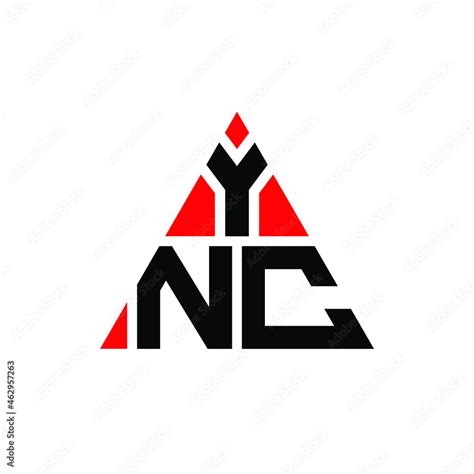 YNC triangle letter logo design with triangle shape. YNC triangle logo ...