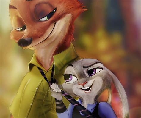 Hd Wallpaper Zootopia Hd Wallpaper Art Nick Wild Judy Hopps Focus