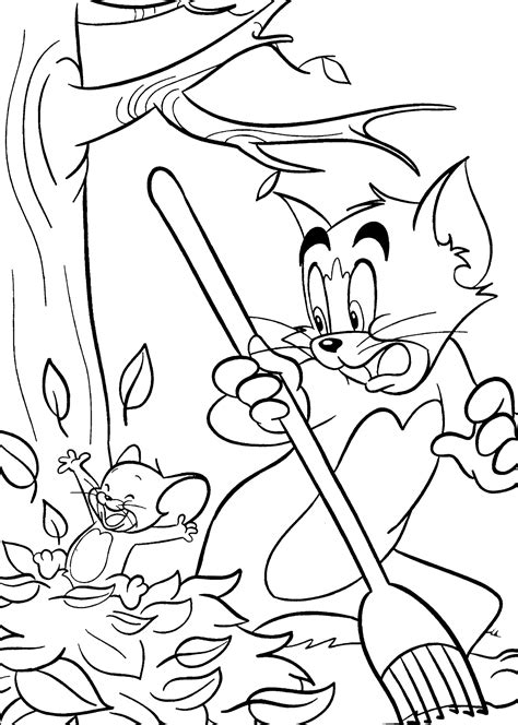 Tom And Jerry Halloween Coloring Pages