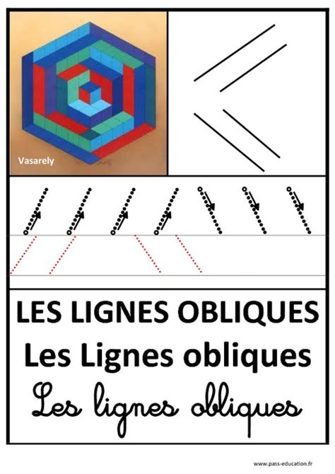 Lignes Obliques Graphisme Affichages Pour La Classe Maternelle