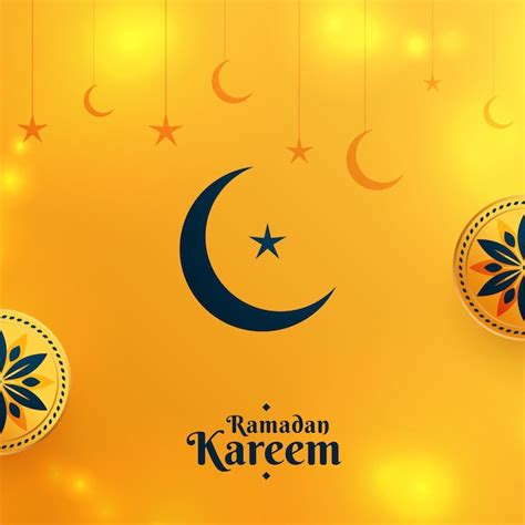 Fond De Saison Du Festival Ramadan Kareem Doré Brillant Vecteur Gratuite