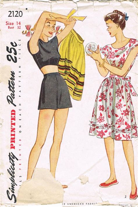 S Playsuit Simplicity Vintage Sewing Pattern Bare Etsy