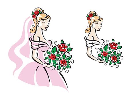 Beautiful Bride Character 11353531 Vector Art At Vecteezy