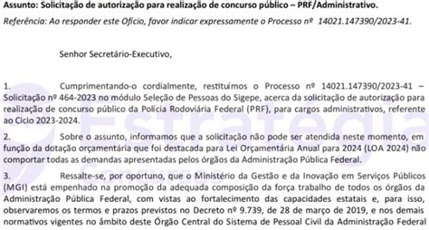 Concurso Prf Administrativo 235 Vagas Solicitadas Veja