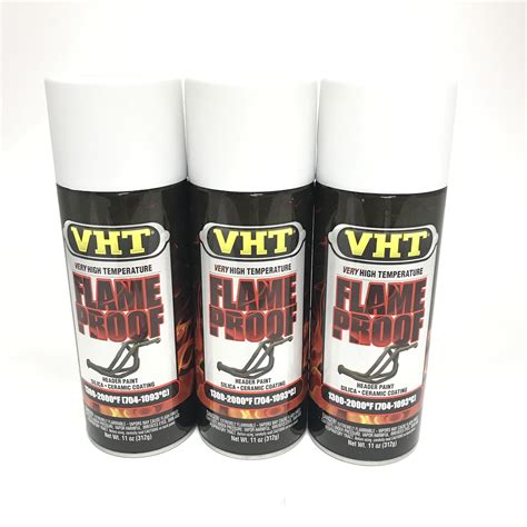 Vht Sp Pack Flat White High Temperature Flameproof Header Paint