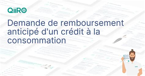 Demande De Remboursement Anticipé Dun Crédit à La Consommation