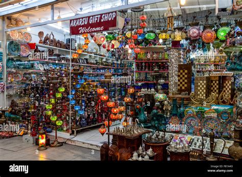 A T Shop In The Grand Bazaar Marmaris Mugla Province Turkey Stock