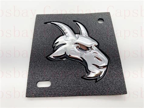 New Ram Head Emblem For Trx Ram Fender Badge Hellcat Style Chrome