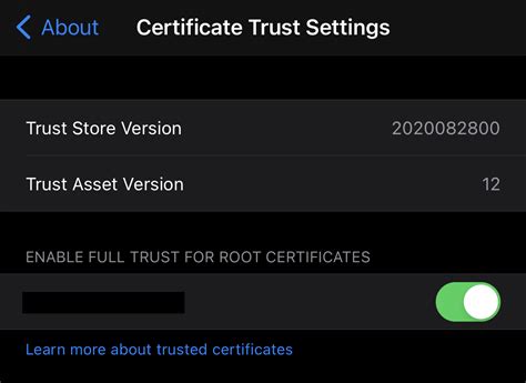 Security How Do I Trust A Self Signed Certificate In Ios Ask