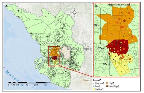 A Map Of Selangor Highlighted Shah Alam In Different Colour From Top