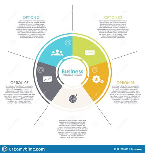 Vector Circle Infographic Template With Arrow For Cycle Diagram Graph Web Design And Charts