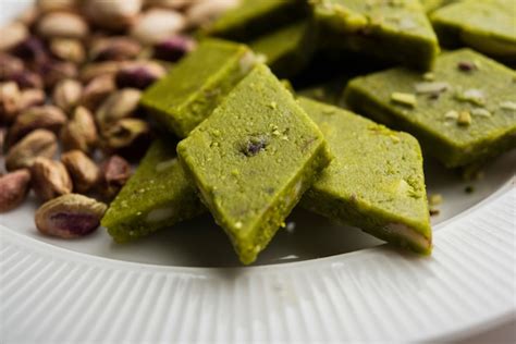 Premium Photo Pista Katli Burfi Barfi Burfee Or Pistachio Cake